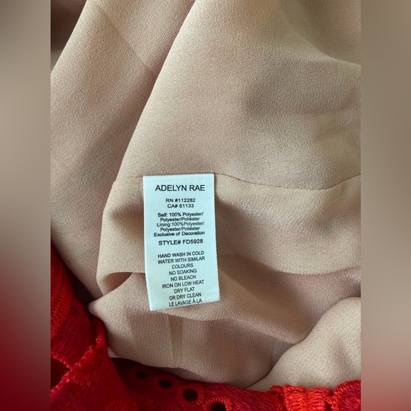 Adelyn Rae Red Lace Midi Dress, size S, NWT - Picture 10 of 11